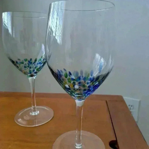 𝅺wine GLASS HAND PAINTED - Picture 3 of 5